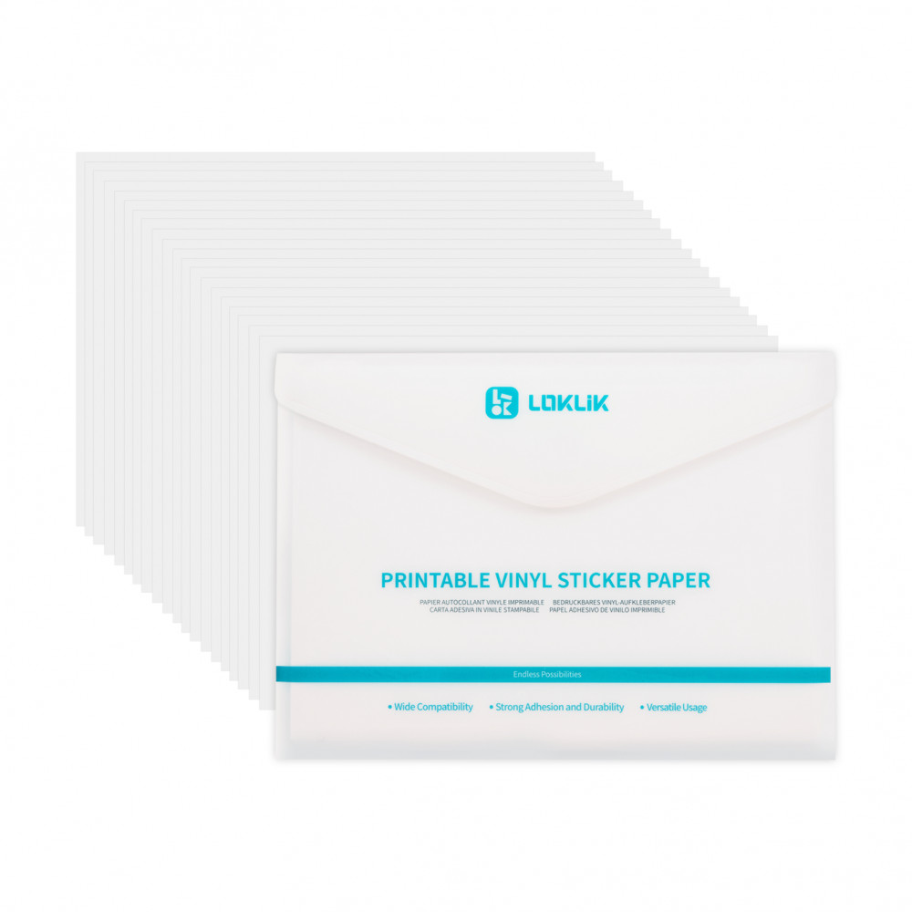 LOKLiK mattes bedruckbares Stickerpapier DIN A4 - 20 Blatt